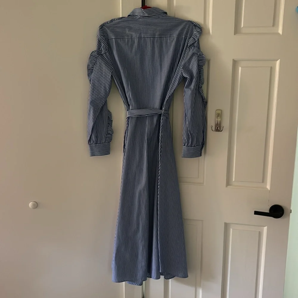 MaxMara Blue stripe Long Sleeve Dress - Picture 9 of 9